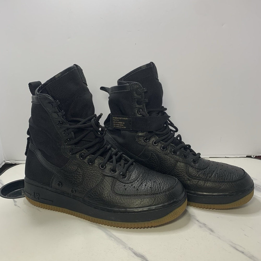Size8.5 - Nike SF Air Force 1 Black Gum (2016) Missing 3 Straps